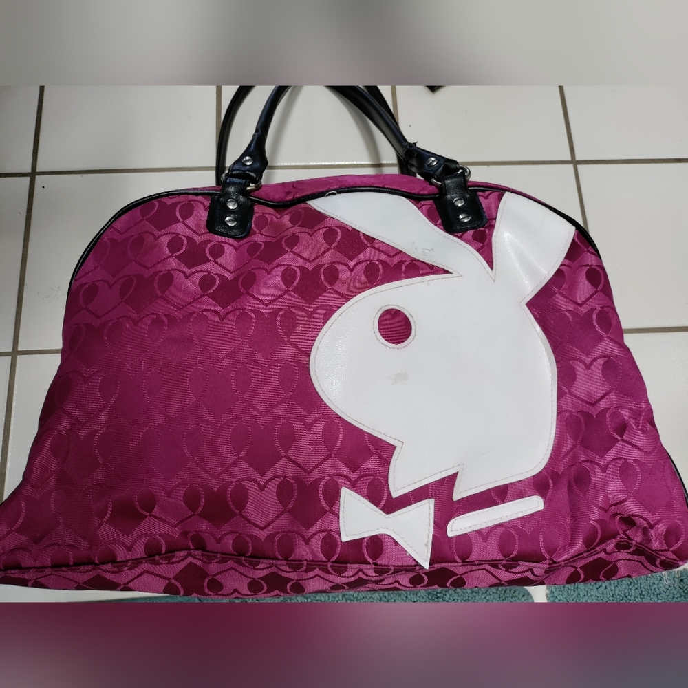 Pink Playboy over night bag
